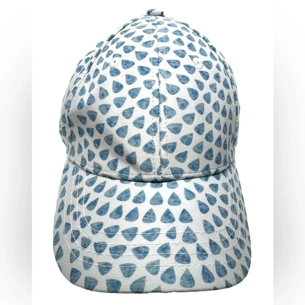 Adorable Quagga Green Label Baseball Cap blue white pink Raindrop Pattern hat